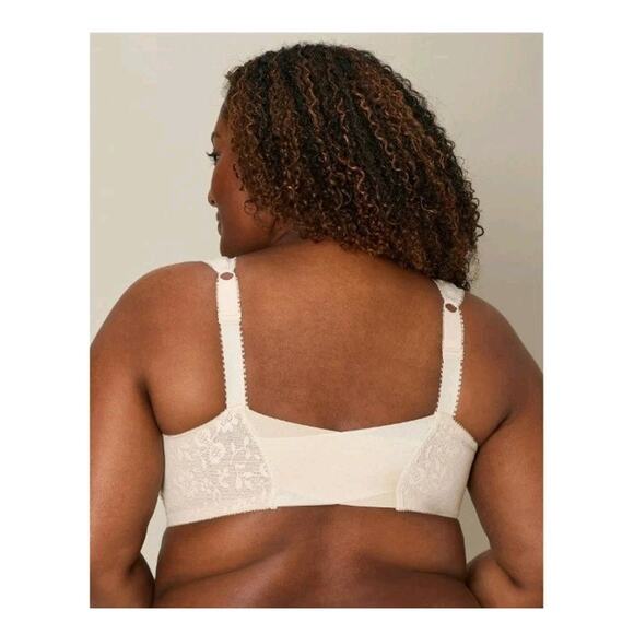Playtex 18 Hour Bra Front-Close Supportive Flexible Back Wirefree 44DD Lt. Beige - Picture 6 of 8